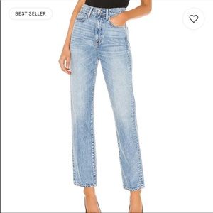 SLVRLAKE London High Rise Straight Leg Jean in Heartache